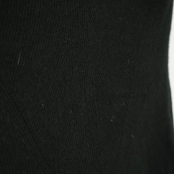 Vince Black Mock Neck Dolman Short Sleeve Wool-Cashmere Blend Sweater - Picture 3 of 5